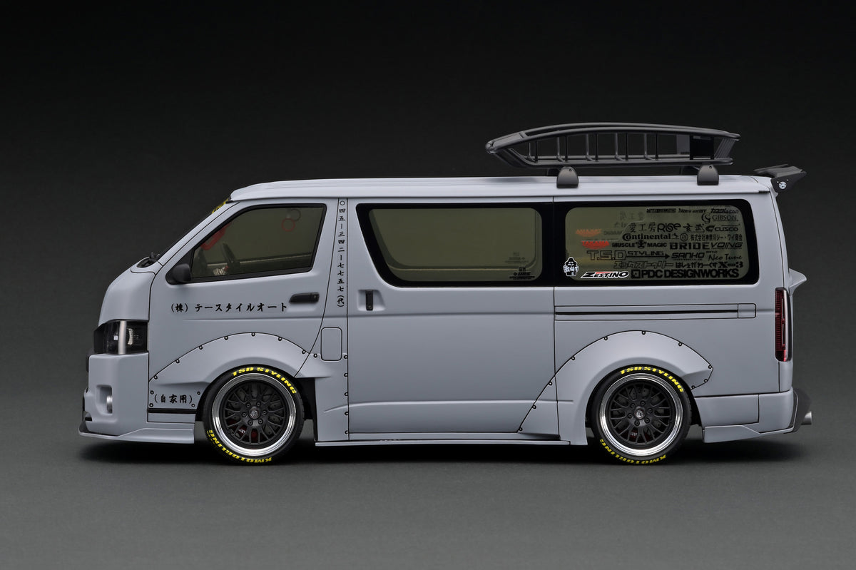 IG2802 T･S･D WORKS HIACE Matte Gray With Roof Rack – ignition 