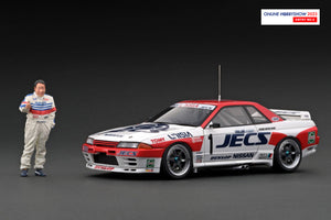 ONLINE HOBBY SHOW 2023 pre-production sample #5 : 1/18 JECS SKYLINE (#1) 1992 JTC With Mr. Hasemi