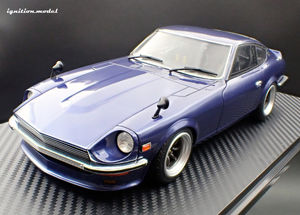 IG3591  NISSAN Fairlady Z (S30) Blue 湾岸MIDNIGHT Devil's Z  With Mr. Akio Asakura --- PREORDER (delivery in Q1 2026)