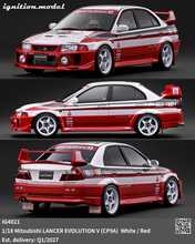 IG4021  Mitsubishi LANCER EVOLUTION V (CP9A)  White / Red  --- PREORDER (delivery in Q1 2027)