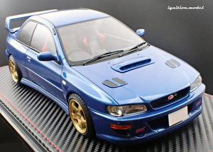 IG3538 INITIAL D SUBARU Impreza WRX type R  STi Version V (GC8) Blue With Mr.Bunta Fujiwara --- PREORDER (delivery in Q1 2025)