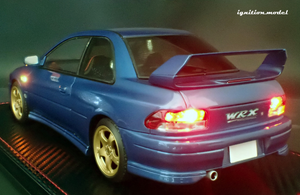 IG3539 INITIAL D SUBARU Impreza WRX type R  STi Version V (GC8) Blue With LED light --- PREORDER (delivery in Q1 2025)