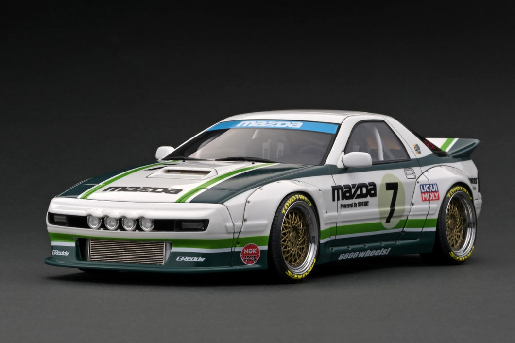 IG2913 PANDEM RX-7 (FC3S) White/Green  --- PREORDER (delivery in Q2-Q3 2024)