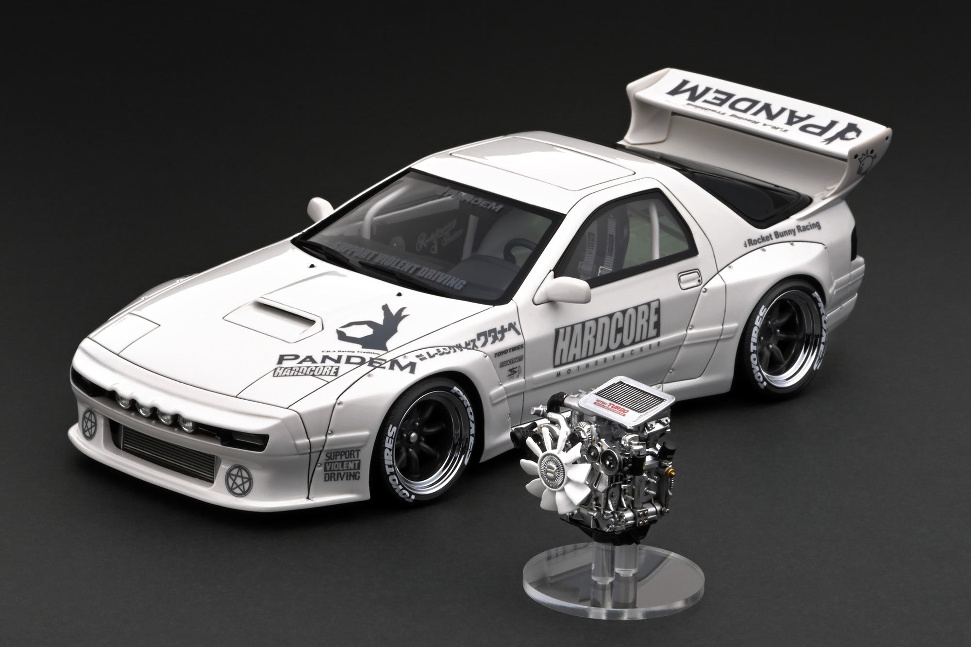 Fc3s Rx 7 IG2918 PANDEM RX-7 (FC3S) White With 13B Engine – ignition model