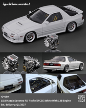 IG4089 Mazda Savanna RX-7 Infini (FC3S) White With 13B Engine   --- PREORDER (delivery in Q1 2027)