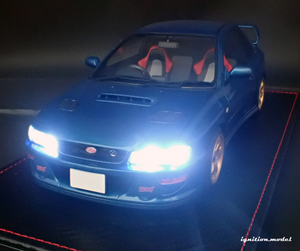 IG3539 INITIAL D SUBARU Impreza WRX type R  STi Version V (GC8) Blue With LED light --- PREORDER (delivery in Q1 2025)