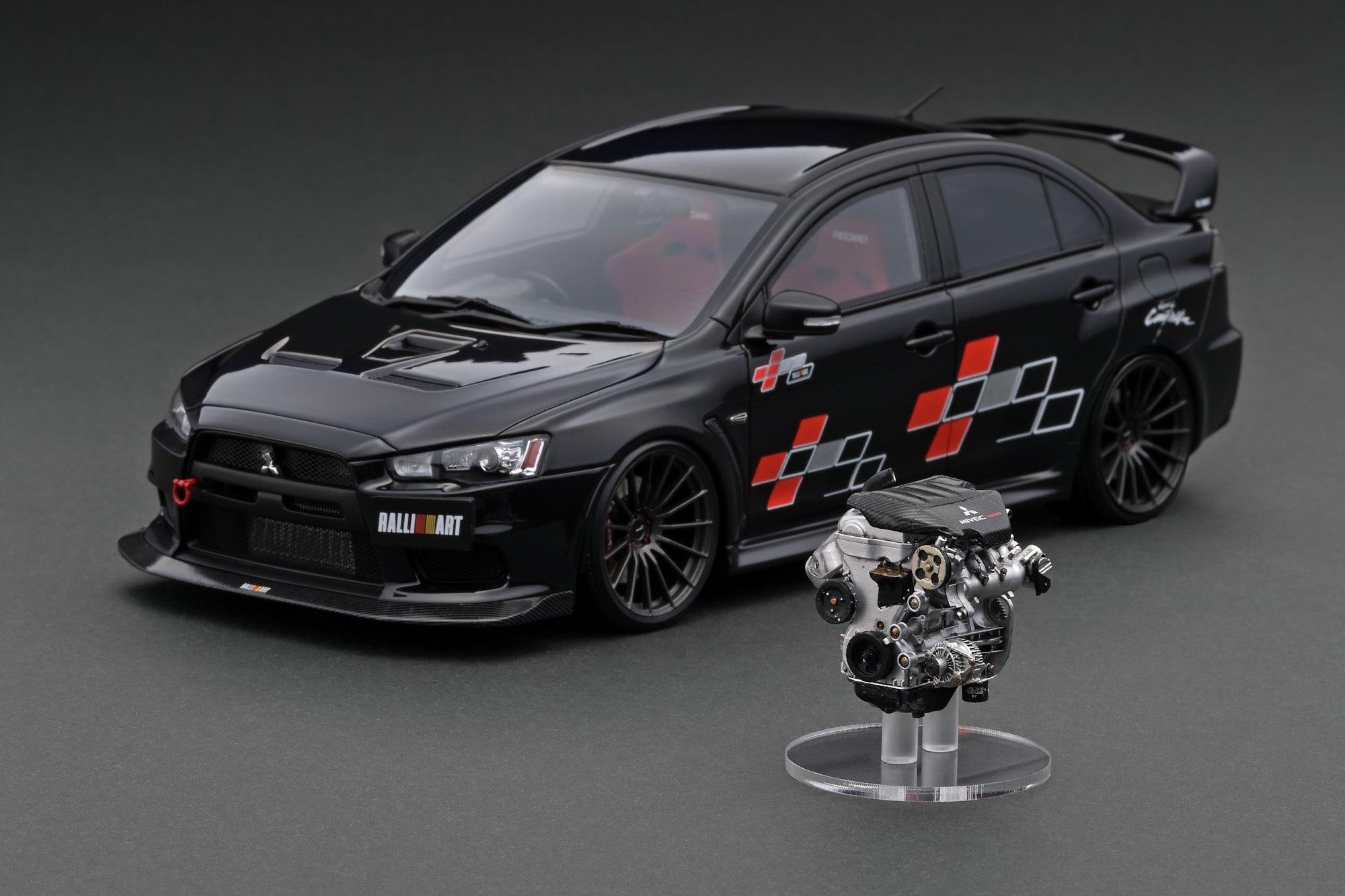 IG3212 Mitsubishi Lancer Evolution X (CZ4A) Black Metallic With 