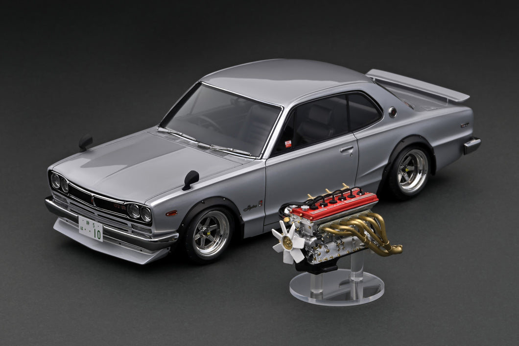 IG3234 Nissan Skyline 2000 GT-R (KPGC10) Silver With S20 Engine *IG-MODEL 10th Anniversary edition
