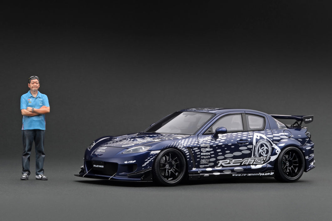 IG3243 Mazda RX-8 (SE3P) RE Amemiya Blue Metallic With Mr. Amemiya