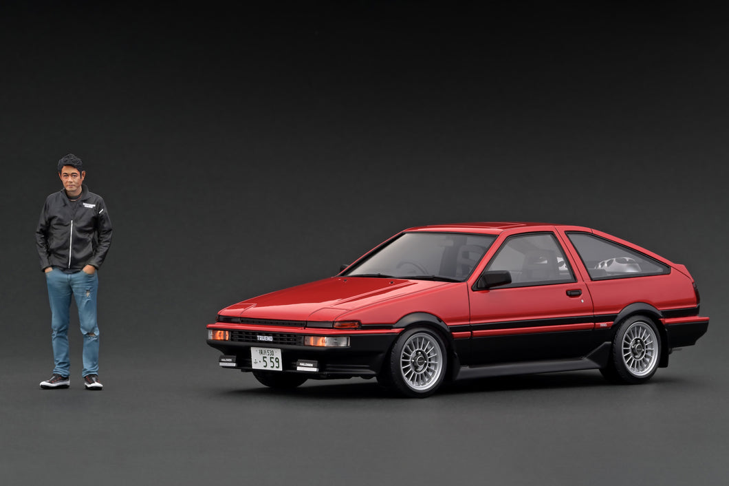 IG3281 Toyota Sprinter Trueno 3Dr GT Apex (AE86) Red/Black With Mr.Orido