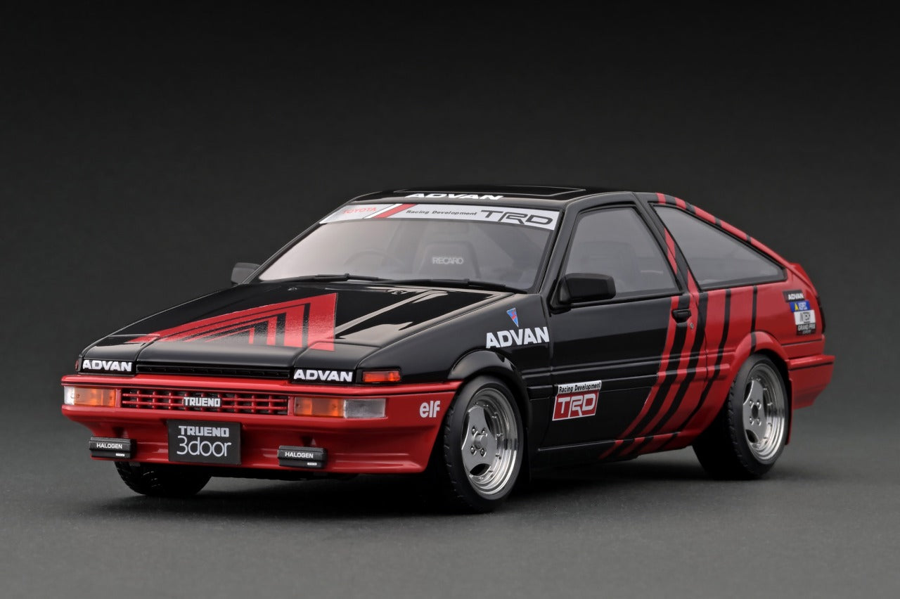 1:43 Kyosho Toyota Sprinter Trueno AE86 GT Apex 1986 red/ black 1:43 Kyosho Toyota Sprinter Trueno AE86 GT Apex 1986 red/ black