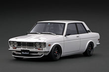 IG3303 Datsun Bluebird (510) White  With Mr.Yokoyama