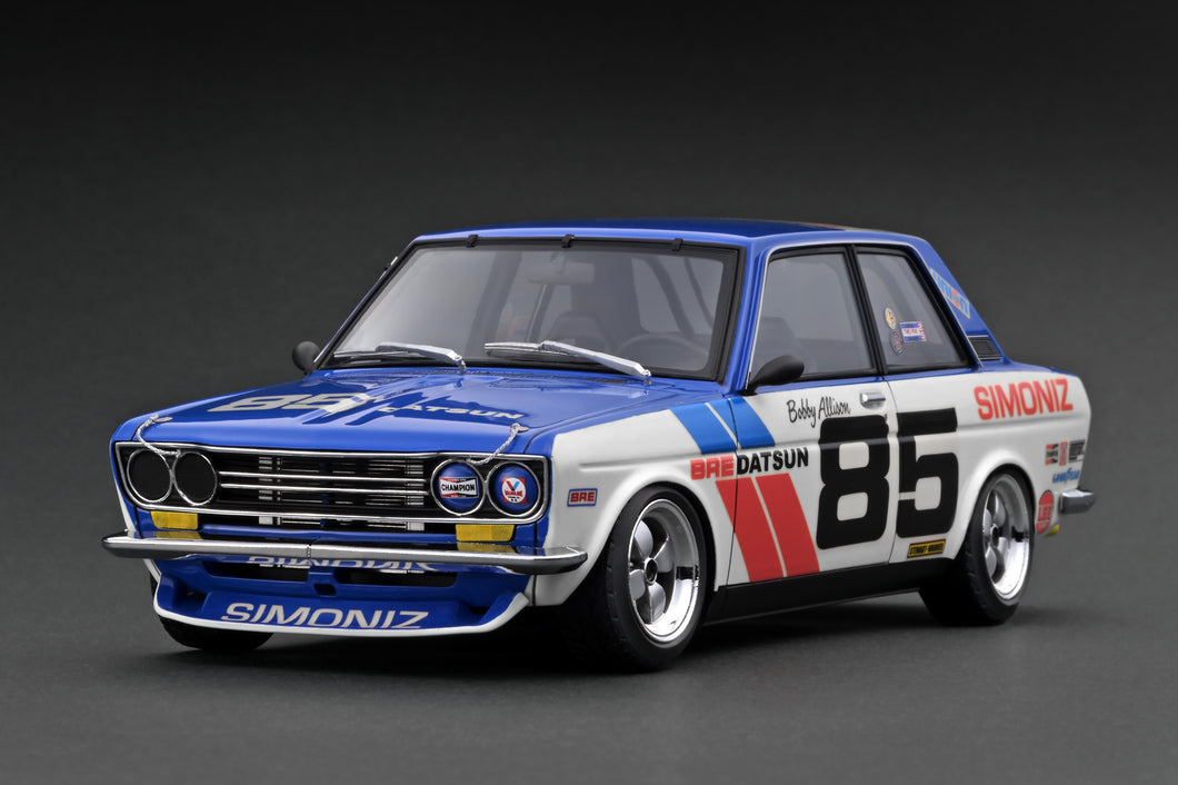 IG3309 Datsun Bluebird (510) White/Blue #85 --- PREORDER (delivery in Q1 2025)