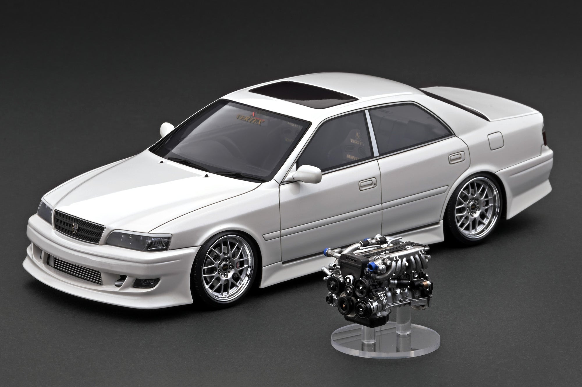 IG3313 VERTEX JZX100 Chaser Pearl White With 1JZ Engine – ignition model