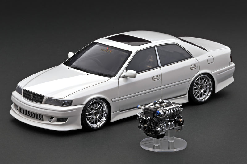 ignition.model CHASER 1/43 ホワイト IG3313 VERTEX JZX100 Chaser Pearl White With 1JZ Engine