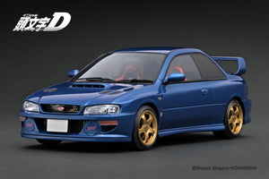 IG3538 INITIAL D SUBARU Impreza WRX type R  STi Version V (GC8) Blue With Mr.Bunta Fujiwara --- PREORDER (delivery in Q1 2025)