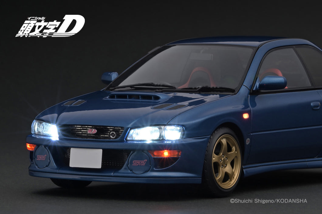 IG3539 INITIAL D SUBARU Impreza WRX type R  STi Version V (GC8) Blue With LED light --- PREORDER (delivery in Q1 2025)