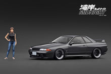 IG3595  NISSAN SKYLINE GT-R (R32) Gun Metallic  湾岸MIDNIGHT Reina's R  With Ms.Reina Akikawa --- PREORDER (delivery in Q1 2026)