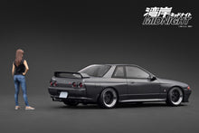 IG3595  NISSAN SKYLINE GT-R (R32) Gun Metallic  湾岸MIDNIGHT Reina's R  With Ms.Reina Akikawa --- PREORDER (delivery in Q1 2026)