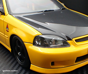 IG3629 INITIAL D Honda CIVIC (EK9) Type R Yellow  *carbon bonnet --- PREORDER (delivery in Q1 2025)