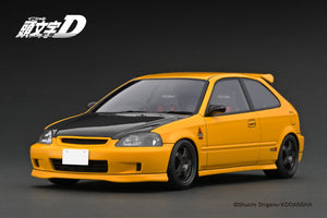 IG3629 INITIAL D Honda CIVIC (EK9) Type R Yellow  *carbon bonnet --- PREORDER (delivery in Q1 2025)