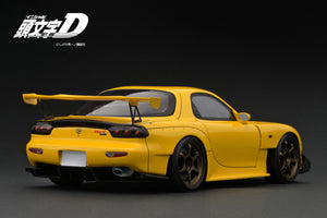 IG3800 INITIAL D Mazda RX-7 (FD3S) Yellow With Mr. Keisuke Takahashi --- PREORDER (delivery in Q2 2026)