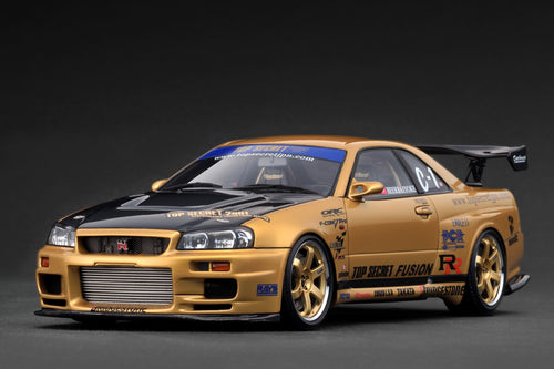 IG3847 TOP SECRET 34GT-R (BNR34) Gold --- PREORDER (delivery in Q4/2025-Q1/2026)