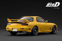 IG3941  INITIAL D Mazda RX-7 Mazda Speed A-spec (FD3S) Yellow With Mr. Keisuke Takahashi --- PREORDER (delivery in Q3 2026)