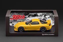 IG3941  INITIAL D Mazda RX-7 Mazda Speed A-spec (FD3S) Yellow With Mr. Keisuke Takahashi --- PREORDER (delivery in Q3 2026)