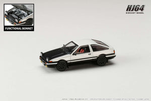 Hobby Japan HJ641052BWB Toyota SPRINTER TRUENO GT APEX (AE86) JDM Style with CARBON BONNET White / Black