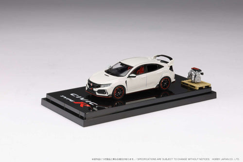 Hobby Japan HJ641055AW  Honda CIVIC Type R (FK8) 2017 with Engine Display Model  CHAMPIONSHIP WHITE