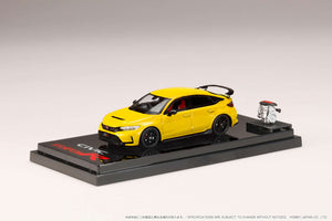 Hobby Japan HJ641063Y Honda CIVIC TYPE R (FL5) with Engine Display Model  Yellow (Customized Color Ver.)