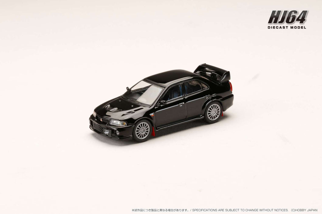 Hobby Japan HJ642033ABK  MITSUBISHI LANCER GSR EVOLUTION 6 (CP9A) 1999 with Mud flapPYRENEES BLACK (P)