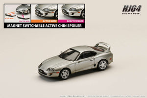 Hobby Japan HJ642042S Toyota SUPRA RZ (JZA80) with Active Spoiler Parts SILVER METALLIC GRAPHITE