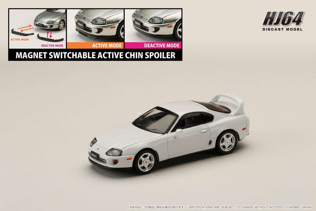 Hobby Japan HJ642042W Toyota SUPRA RZ (JZA80) with Active Spoiler Parts SUPER WHITE II