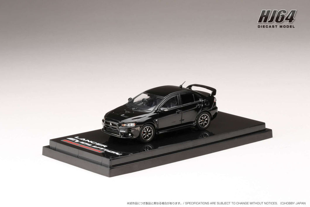 Hobby Japan HJ642053ABK  MITSUBISHI LANCER EVOLUTION Ⅹ FINAL EDITION WITH ENGINE DISPLAY MODELPHANTOM BLACK PEARL