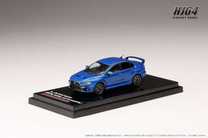 Hobby Japan HJ642053ABL  MITSUBISHI LANCER EVOLUTION Ⅹ FINAL EDITION WITH ENGINE DISPLAY MODELLIGHTNING BLUE MICA