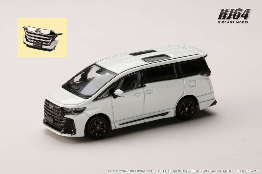 VELLFIRE ホワイト ミニカー Hobby Japan HJ642077CW HJ64 Toyota VELLFIRE Z PREMIER HYBRID (H40W