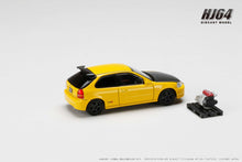 Hobby Japan HJ643016BY Honda CIVIC TYPE R (EK9) 1997 Customized Ver. with Engine Display Model SUNLIGHT YELLOW