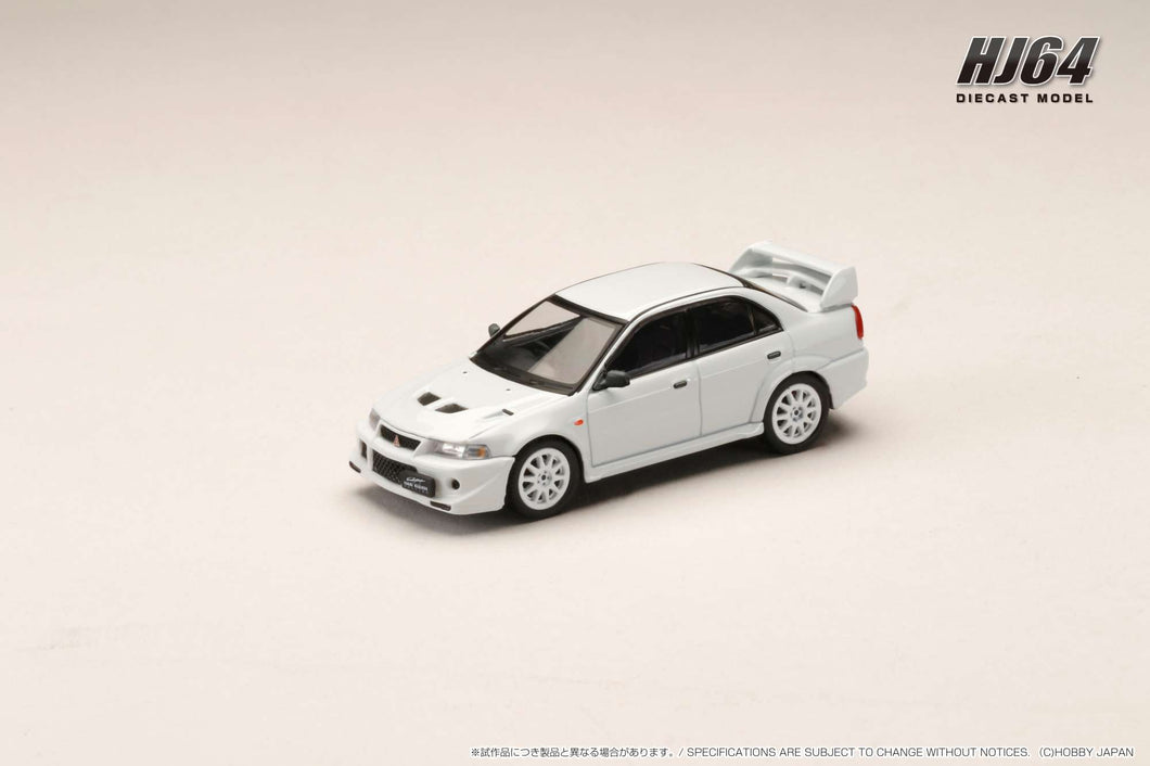 Hobby Japan HJ643033AW  MITSUBISHI LANCER RS EVOLUTION 6 (T.M.E.)SCORTIA WHITE