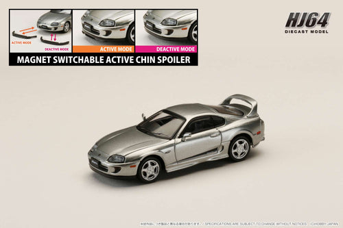 Hobby Japan HJ643042S Toyota SUPRA RZ (JZA80) GENUINE CUSTOMIZED VERSION with Active Spoiler Parts SILVER METALLIC GRAPHITE