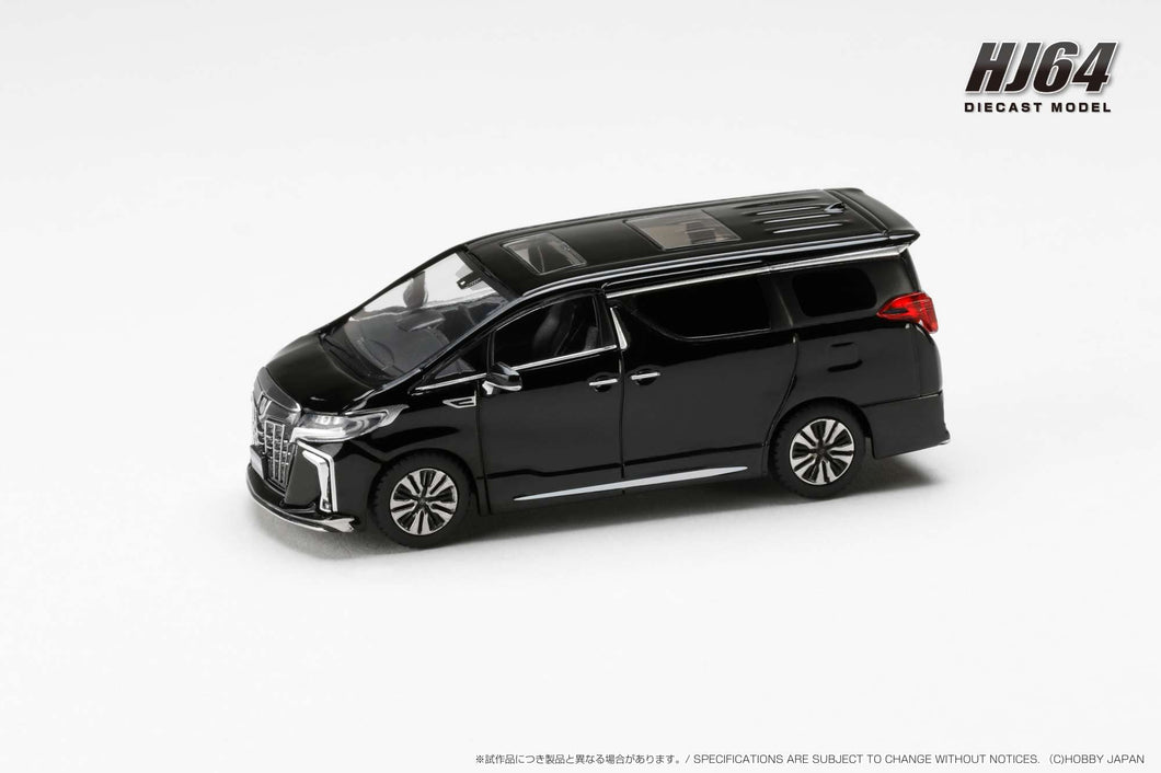 Hobby Japan HJ644012ABK Toyota ALPHARD CUSTOMIZED VERSION / WITH SUN ROOF BLACK