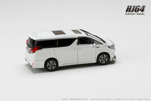 Hobby Japan HJ644012AW Toyota ALPHARD CUSTOMIZED VERSION / WITH SUN ROOF WHITE PEARL CRYSTAL SHINE