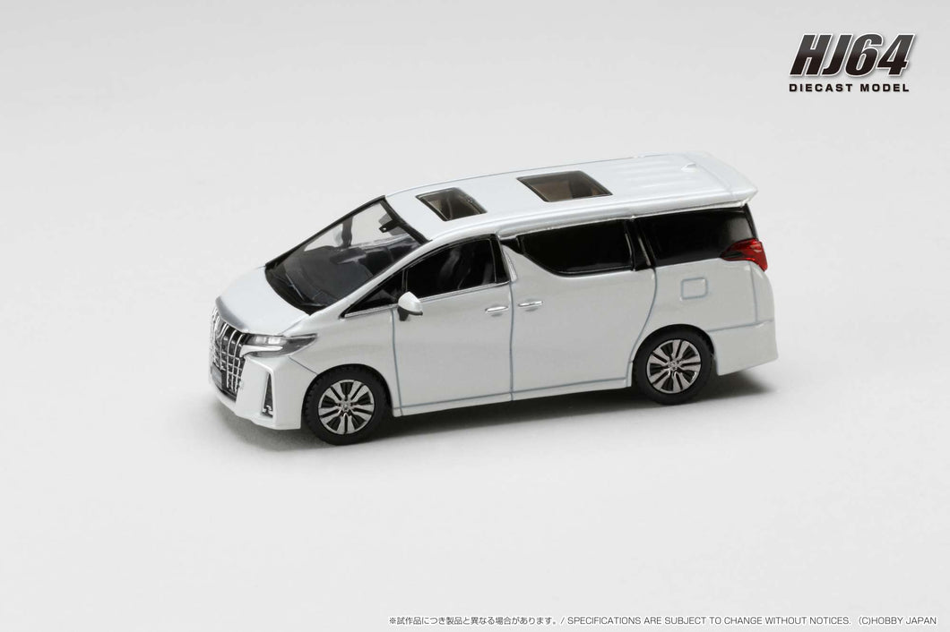 Hobby Japan HJ645012AW Toyota ALPHARD (H30W) / WITH SUN ROOF WHITE PEARL CRYSTAL SHINE