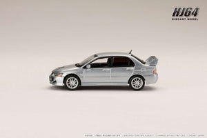 Hobby Japan HJ645054S MITSUBISHI LANCER EVOLUTION 9 GSR with Engine Display Model COOL SILVER METALLIC