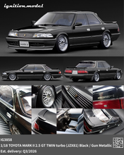 IG3858  TOYOTA MARKⅡ2.5 GT TWIN turbo (JZX81)  Black / Gun Metallic  --- PREORDER (delivery in Q3 2026)