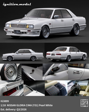 IG3899 NISSAN GLORIA CIMA (Y31) Pearl White --- PREORDER (delivery in Q2 2026)