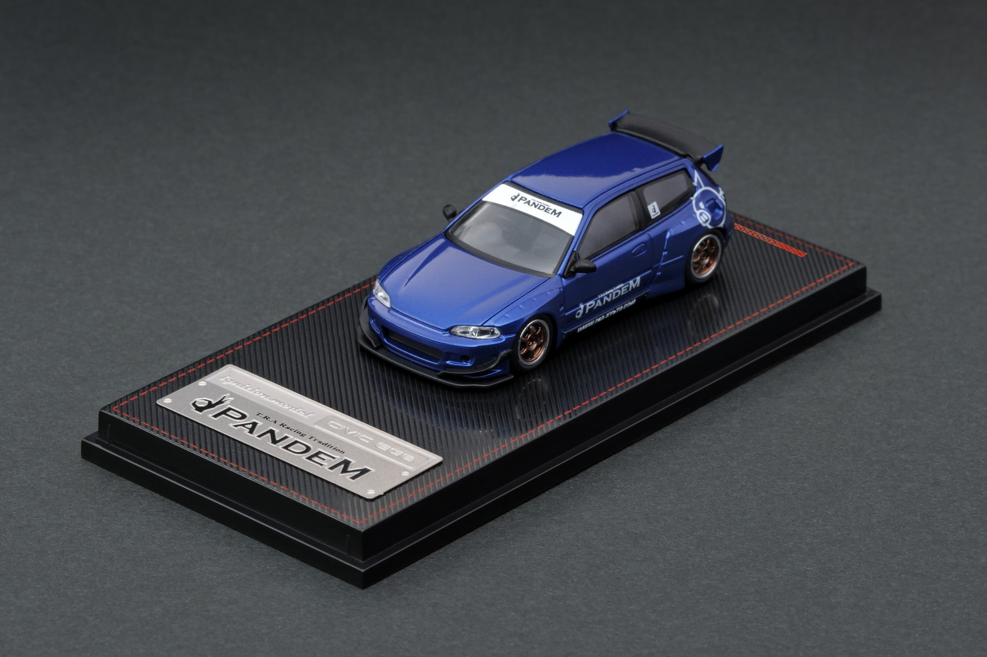 1/64 Pandem Honda Civic Eg6 Blue Metallic Ignition Model