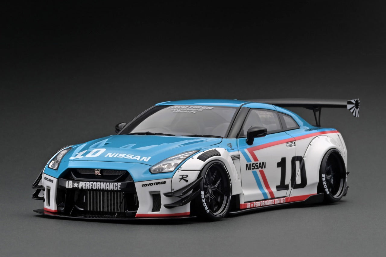 IG2344 LB-WORKS Nissan GT-R R35 type 2 White/Blue – ignition model