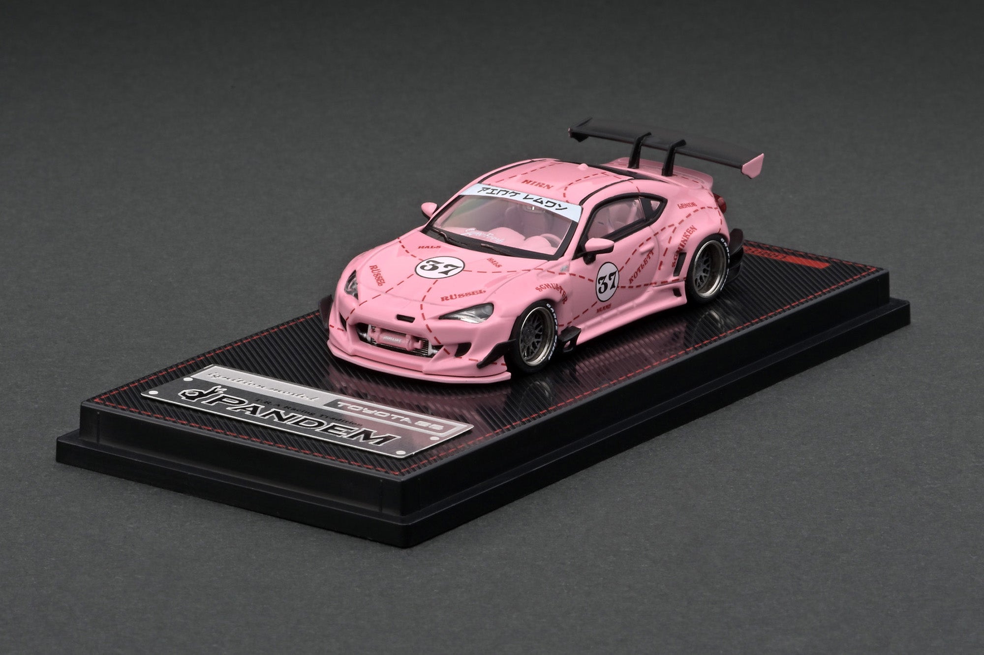 公式 V3 86 TOYOTA PANDEM IG2406 Pink model ignition – ミニカー